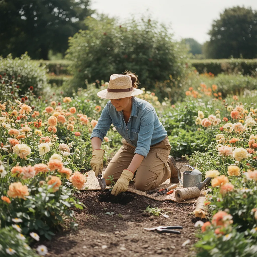 Jardinier professionnel effectuant l'entretien d'un jardin -site internet jardinier