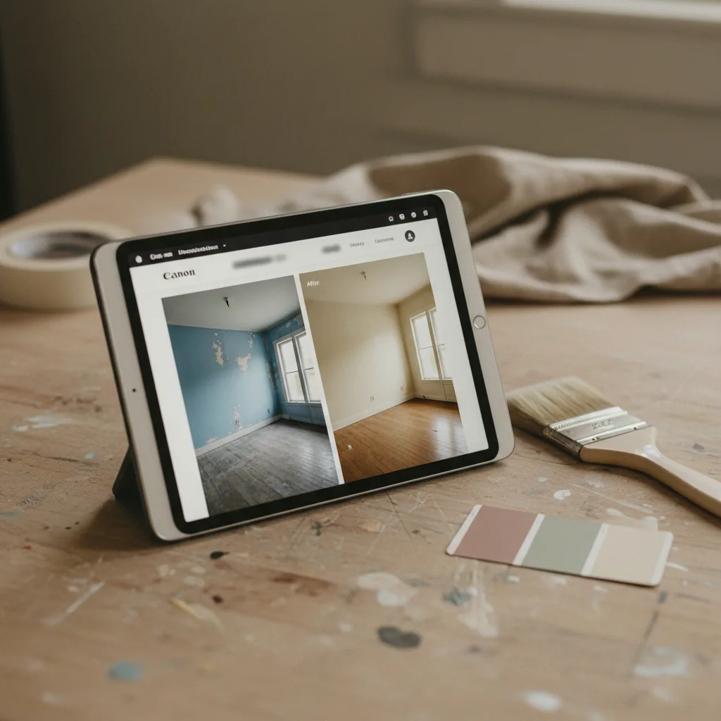 Galerie avant/après peinture bâtiment sur site internet peintre professionnel