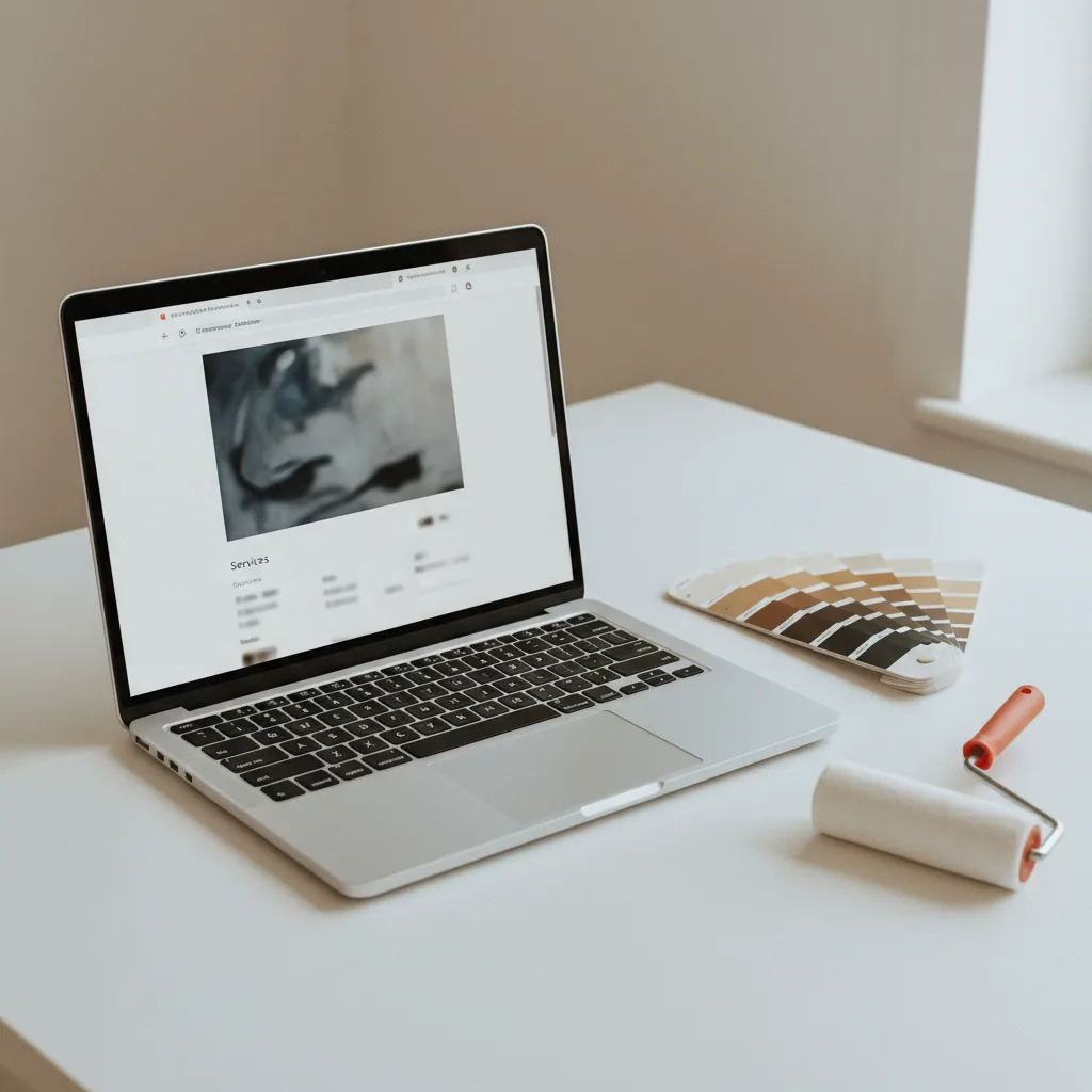 Exemple de site vitrine peintre bâtiment optimisé pour le SEO local