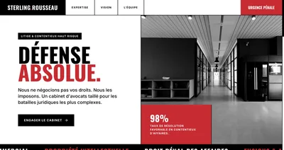 Deuxième variation de site internet pour cabinet d'avocats.