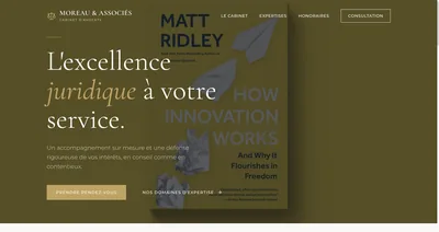 Exemple de site web professionnel pour cabinet d'avocats.