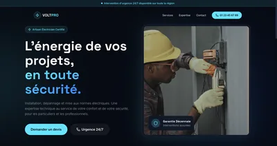Exemple de site internet pour électricien – Électricien