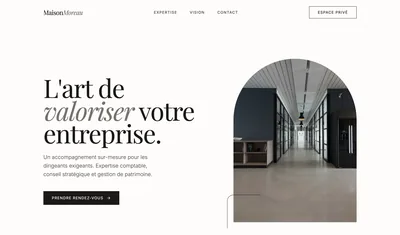 Variation de design pour site web d'expert-comptable.